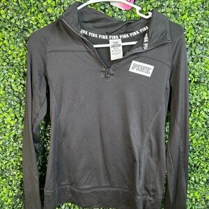PINK by victoria secret Black Quarter-Zip Pullover